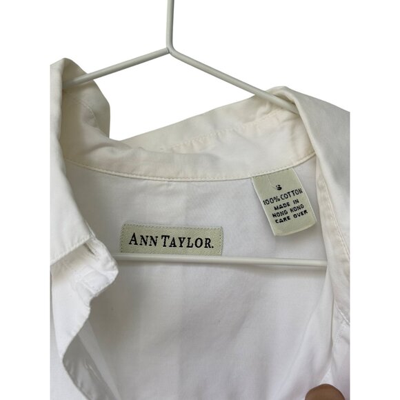 Ann Taylor cotton button-up shirt women's size S - Picture 4 of 4